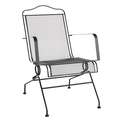 Woodhill Metal Motion Patio Dining Chair, Black