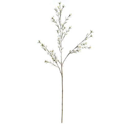 Willow Crossley White Wax Flower Spray, 30