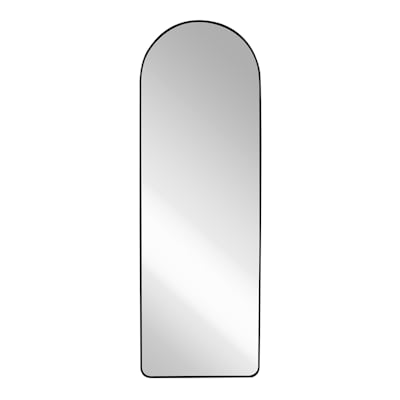 Black Scalloped Aluminum Leaner Mirror, 27x70
