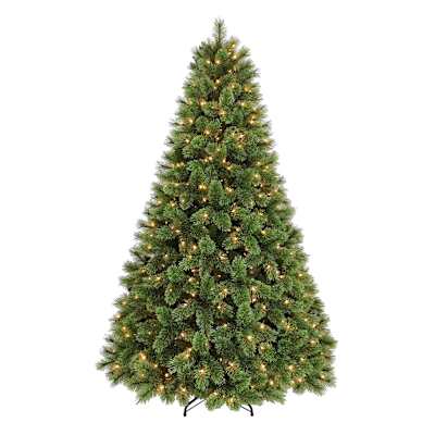 (B30) Pre-Lit LED Sugar Cashmere Pine Christmas Tree, 7.5'