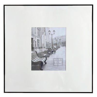 18x18 Matted to 8x10 Frame, Black