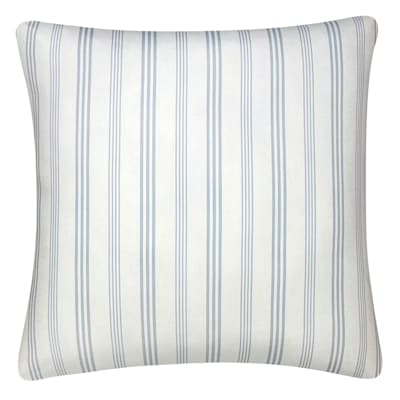 Providence Blue & White Striped Throw Pillow, 18