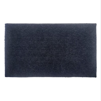 Essential Cut Pile Black Bath Rug, 20x34