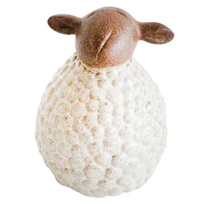 Honeybloom Ivory Ceramic Sheep Figurine, 6