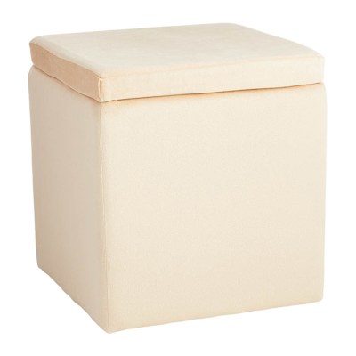 Hannah Square Storage Ottoman, Taupe