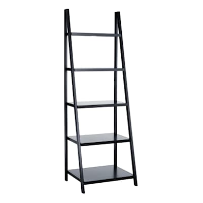 Juniper 5-Tier Wooden Shelf, Black