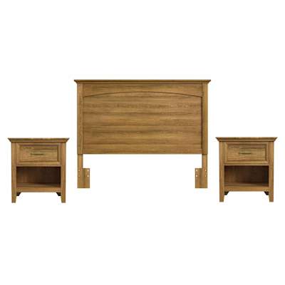 Memphis Natural Bedroom Set, Full/Queen