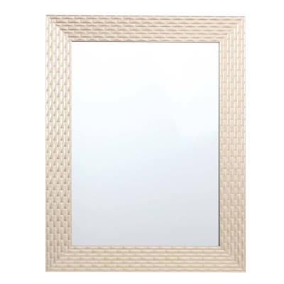 22X28 Metallic Basket Weave Mirror