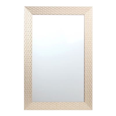 Metallic Basket Weave Mirror, 24x36
