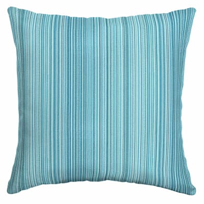 Sea Breeze Blue Premium Woven Oversized Square Outdoor Throw Pillow, 20