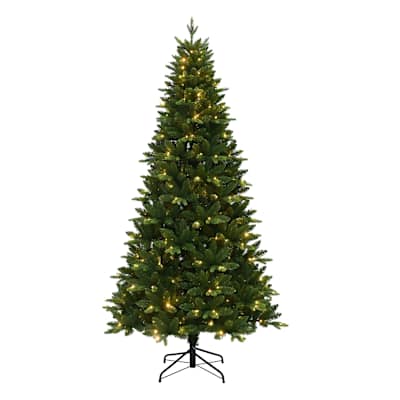 (B14) Pre-Lit Hartford Spruce Christmas Tree, 7.5'