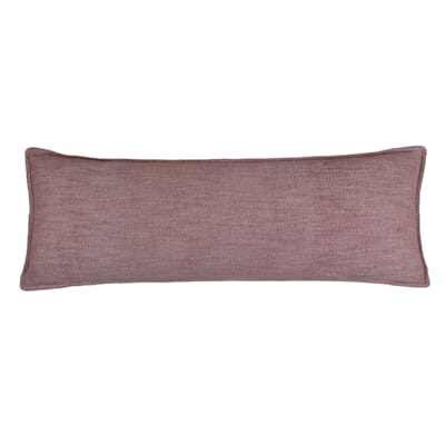 Blush Pink Herringbone Pleated Oblong Throw Pillow, 14x20