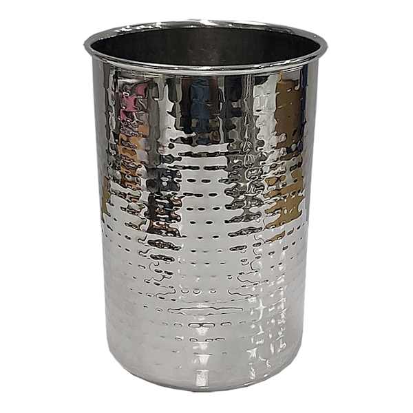 Found & Fable Hammered Silver Stainless Steel Utensil Caddy