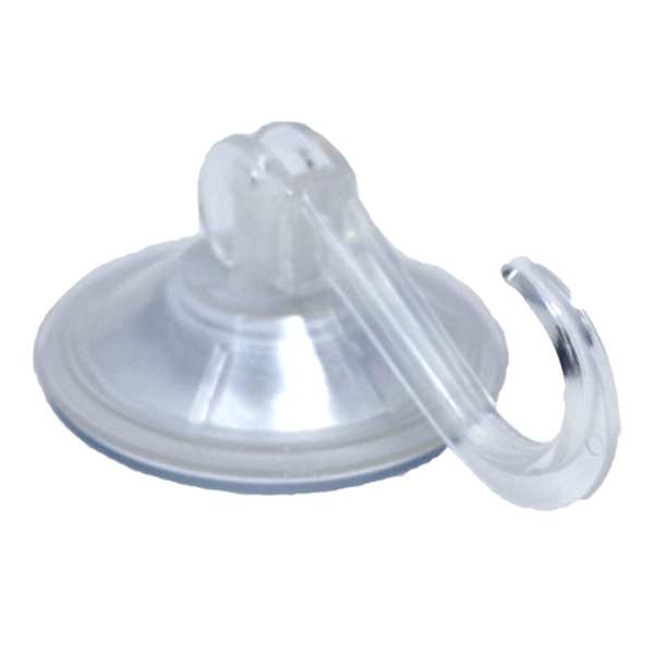 Single Clamp Suction Cup, Clear