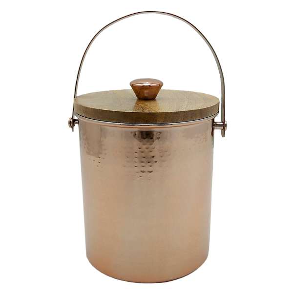 Copper & Wooden Ice Bucket