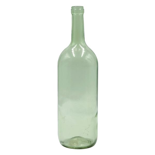 Green Recycled Glass Bottle Vase, 12"
