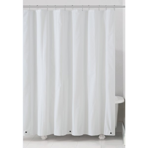 White Heavyweight Shower Liner, 72"