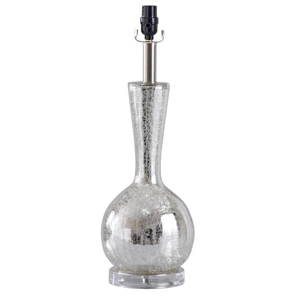 Providence Silver Glass Medium Table Lamp Base, 20"