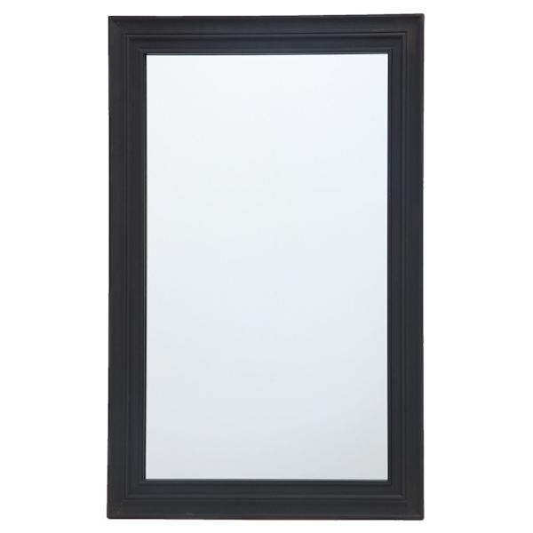 Becky Black Framed Rectangle Wall Mirror, 24x36