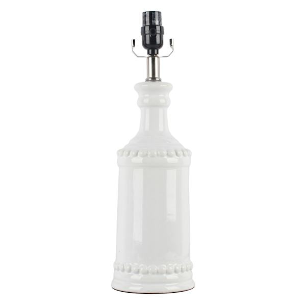 18in. White Ceramic Accent Lamp