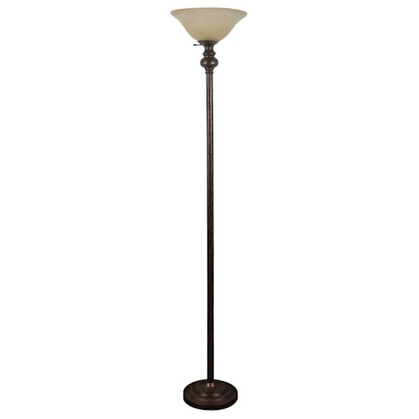 Bronze Torchiere Finish Floor Lamp with Metal Shade 71