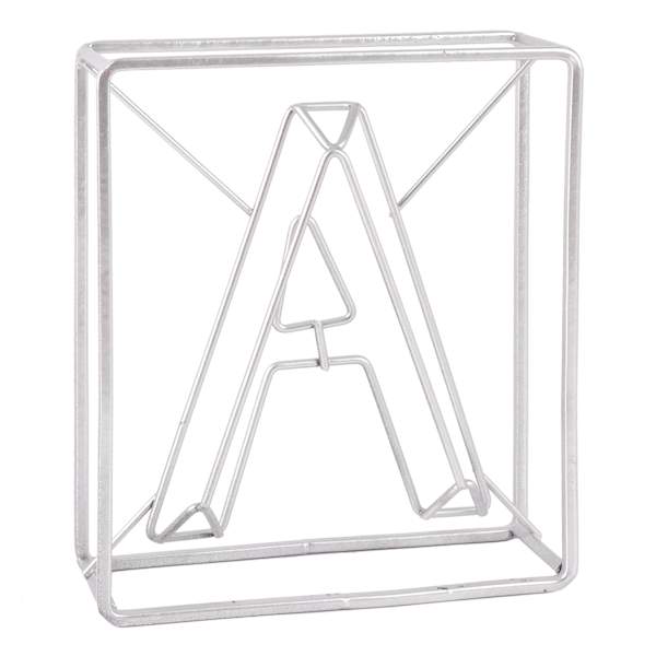 Laila Ali 7" Silver Metal Letter Block Sign, A