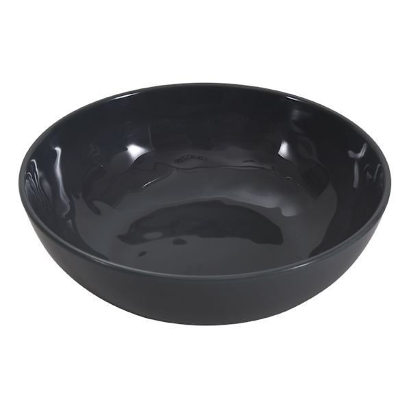 Embossed Melamine Cereal Bowl, Light Grey