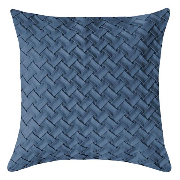 Providence Indigo Basketweave Throw Pillow, 18"