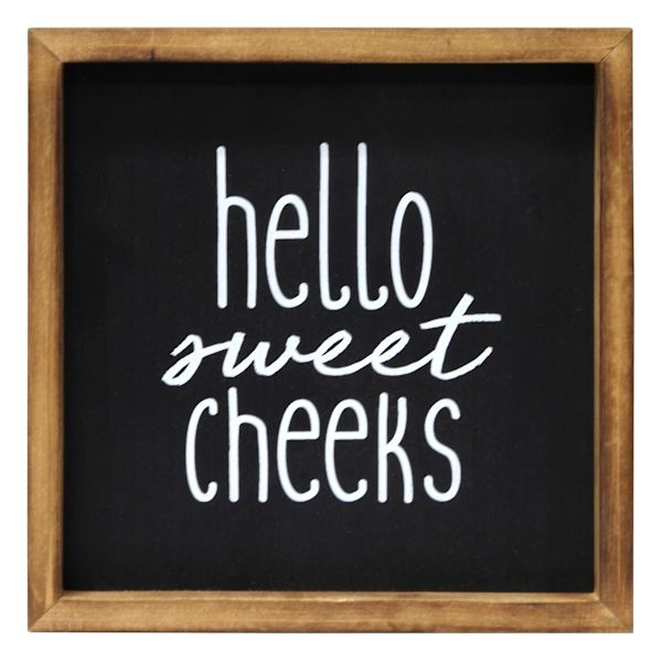 Hello Sweet Cheeks Framed Wall Sign, 10"