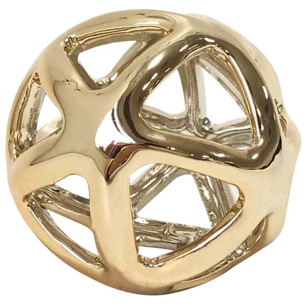 Gold Ceramic Sphere, 3.5"