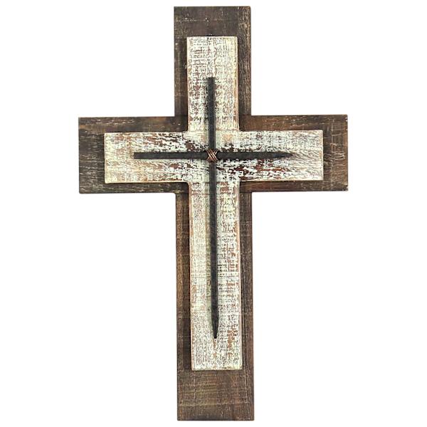 Antique Wooden Wall Cross, 16x10