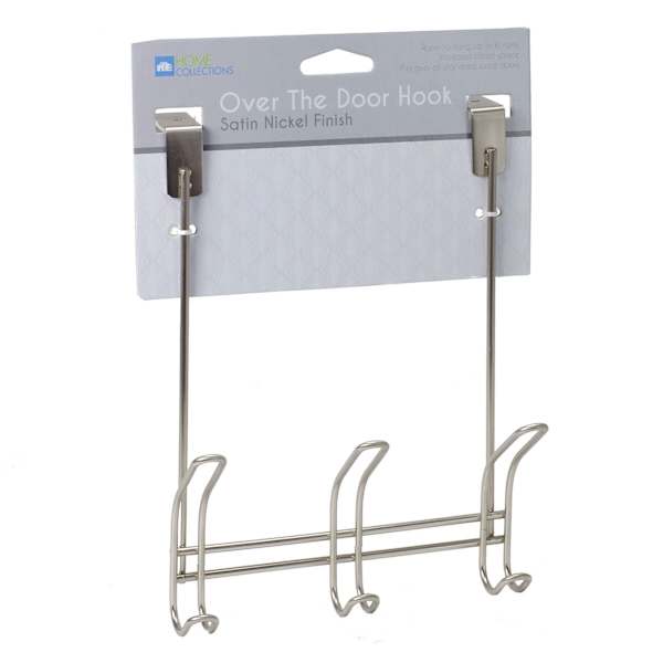 Brushed nickel over the door hooks on sale