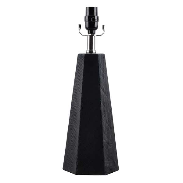 Black Ceramic Accent Lamp, 17"