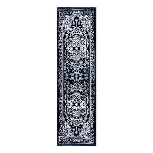 (B542) Caprice Vintage Navy Blue Runner, 2x6