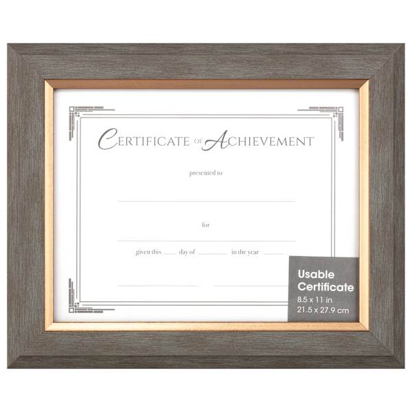 Greywash Profile with Copper Inner Document Frame, 8.5x11
