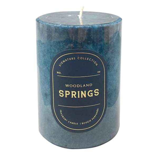 Woodland Springs Scented Pillar Candle, 3x4