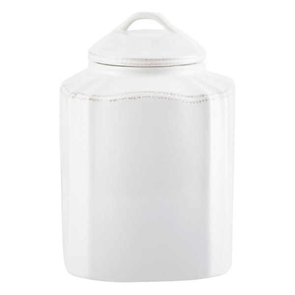 Providence White Scalloped Canister, Medium