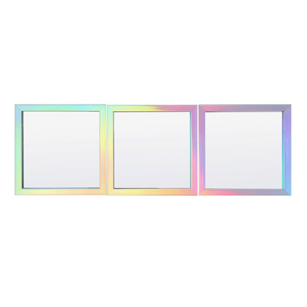 3-Piece Rainbow Wall Mirror Set, 10"