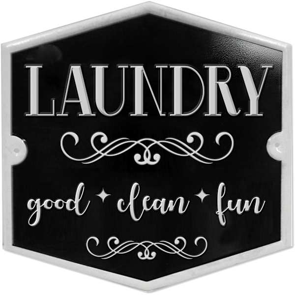 Laundry Metal Wall Art, 12"