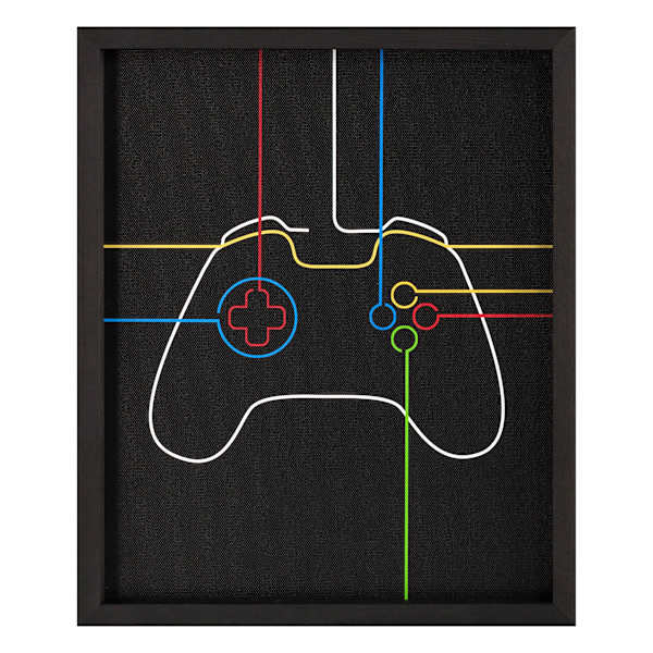 Framed Game Controller Wall Art, 10x12