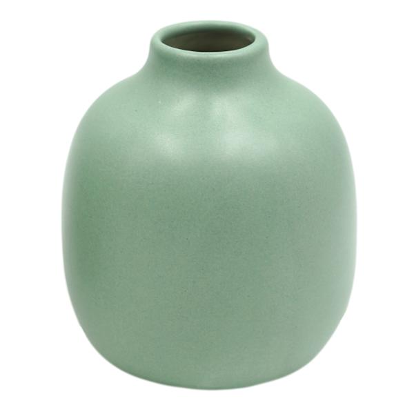 Light Green Ceramic Vase, 4"