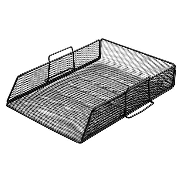 Black Metal Mesh File Tray