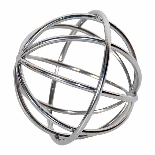 Laila Ali Silver Metal Orb Decor, 6"