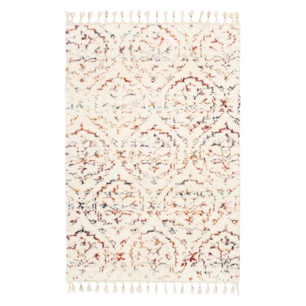 (C169) Found & Fable Ogon Medallion Woven Fringe Shag Area Rug, 5x7