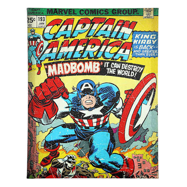 Captain America Canvas Wall Art, 14x18