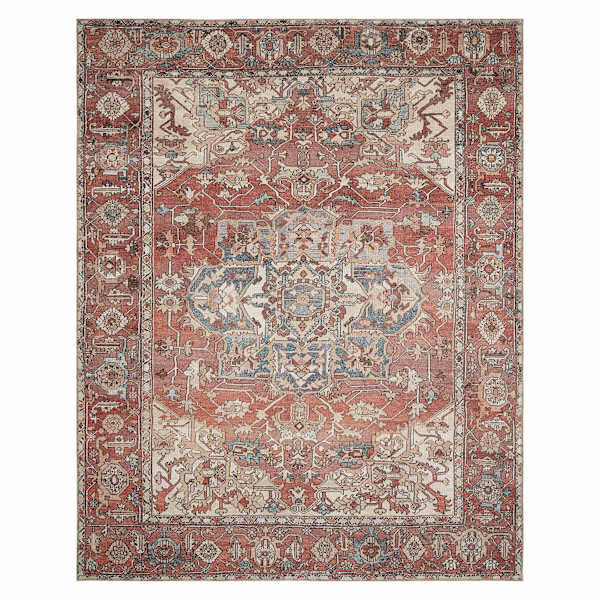 (B670) Valentina Terracotta Multicolor Area Rug, 8x10
