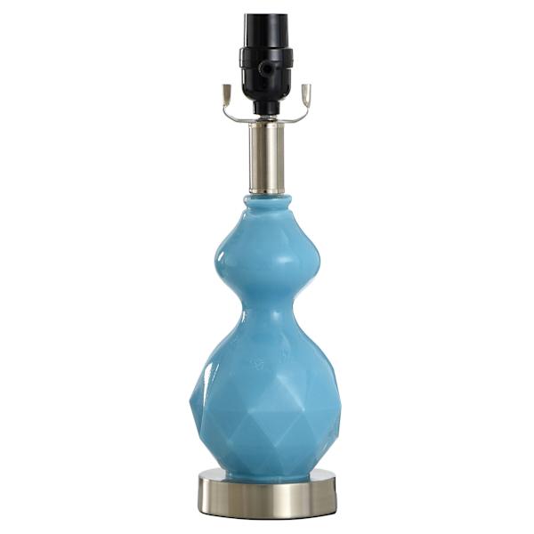 Blue Glass Mini Accent Lamp, 13"
