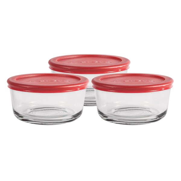 Anchor Hocking 6-Piece Snug Fit 2-Cup Food Storage Set
