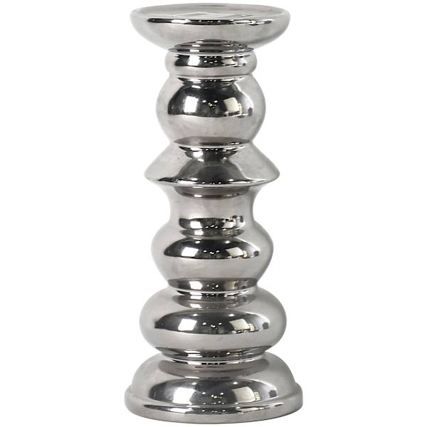 Silver Candle Holder, 10.5"