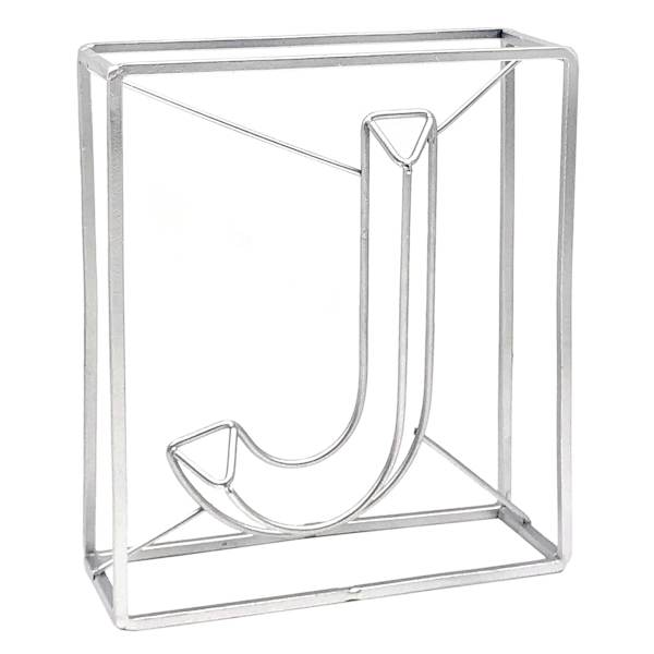 Laila Ali 7" Silver Metal Letter Block Sign, J